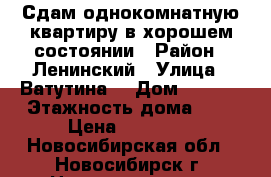 Сдам однокомнатную квартиру в хорошем состоянии › Район ­ Ленинский › Улица ­ Ватутина  › Дом ­ 33/2 › Этажность дома ­ 5 › Цена ­ 12 000 - Новосибирская обл., Новосибирск г. Недвижимость » Квартиры аренда   . Новосибирская обл.,Новосибирск г.